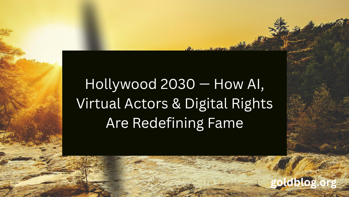 Hollywood 2030 — How AI, Virtual Actors & Digital Rights Are Redefining Fame