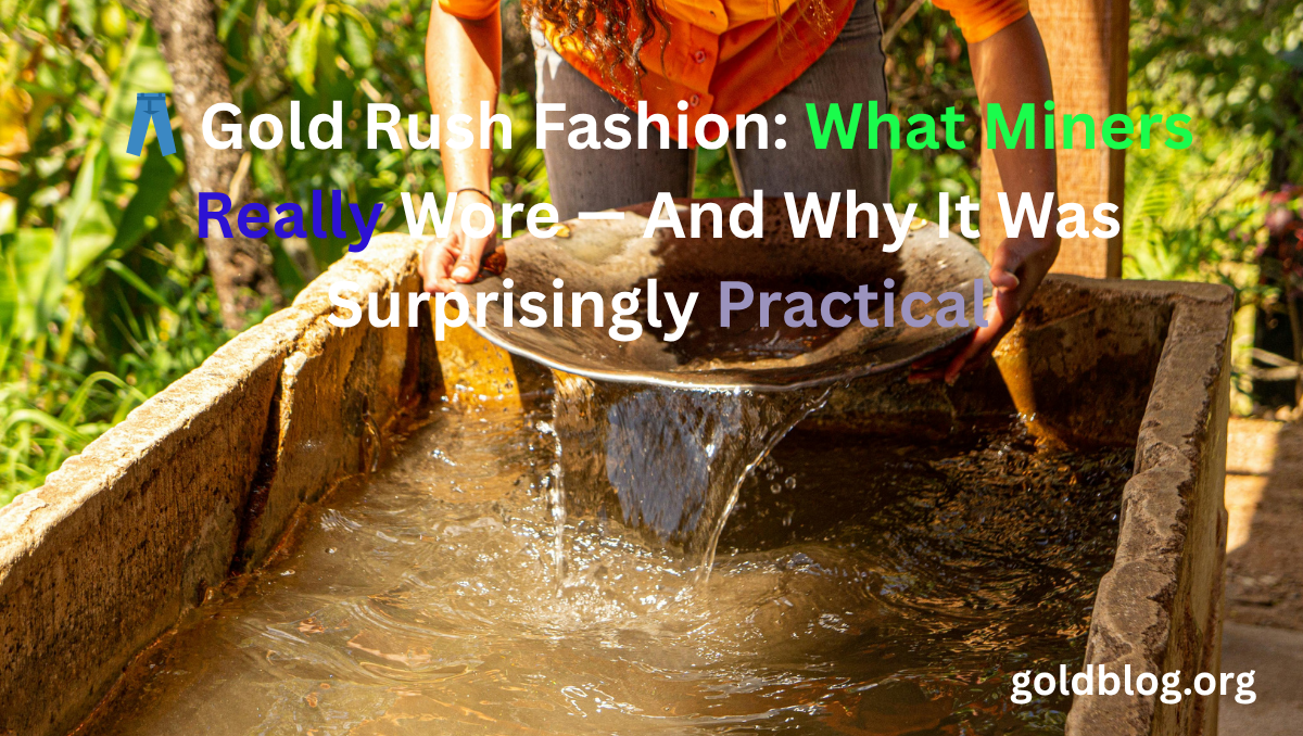 👖 Gold Rush Fashion: What Miners Really Wore — And Why It Was Surprisingly Practical